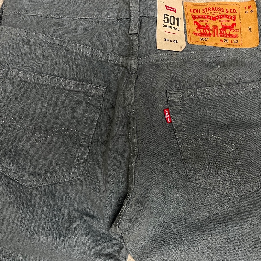 LEVI’S 501 Original   Charcoal Gray   Denim Jean  29x32  (New With Tags)